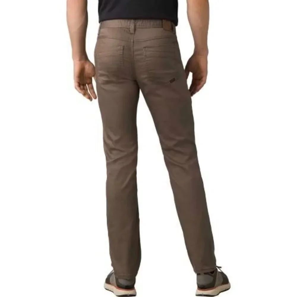 PrAna Bridger Jean Mud Mens 38/28 Slim Fit‎ Straight Stretch 5 Pocket Denim NWT